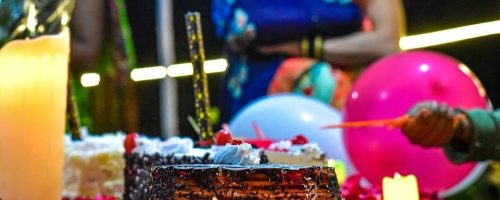 Birthday celebration and cake cutting at Pawna Lake campsite